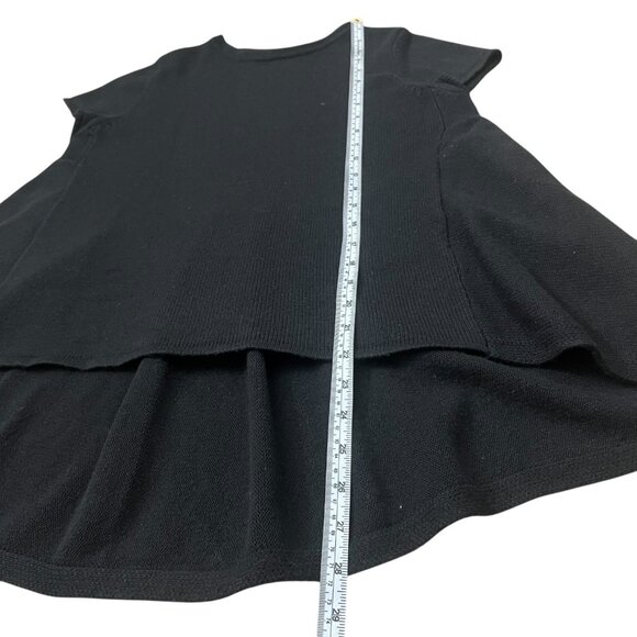 CO Silk Cashmere Knit Swing Sweater Top Black‎ Small Minimalist Quiet Luxury - Picture 7 of 7